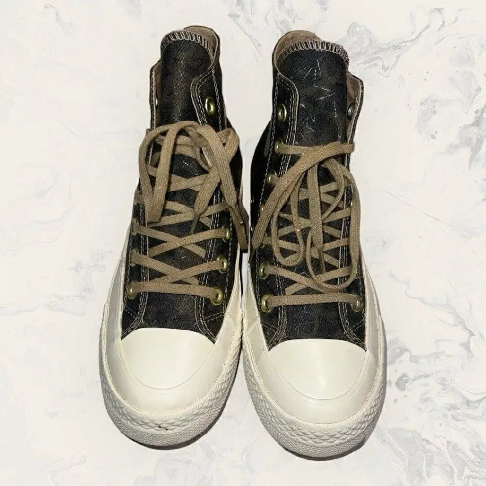 RARE Converse Camo Green Star CTAS Ripple Hi Top Lace Up Women’s Size 5